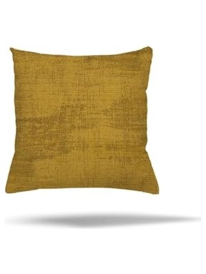 Defne Store Hardal Düz Renk Kırlent Kılıfı, Gizli Fermuarlı, 45 x 45