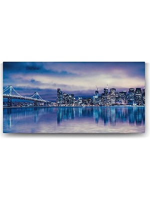 Defne Store San Francisco California Tablosu, 100X50 cm
