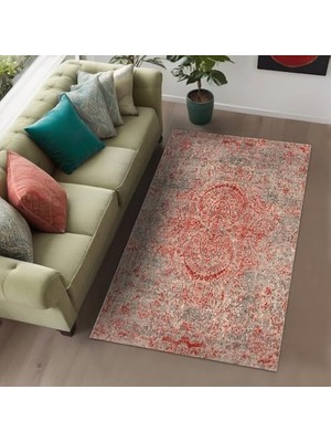 Defne Store Bamens Kadife Kaymayı Önleyici Pamuk Tabanlı Yıkanabilir Antibakteriyel Salon Halısı 100X150