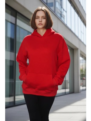 Sweatshirt Kapuşonlu Pamuklu Oversize