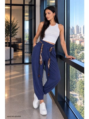 Modaplaza Kadın Beli Kuşaklı Müslin Pantolon 5132