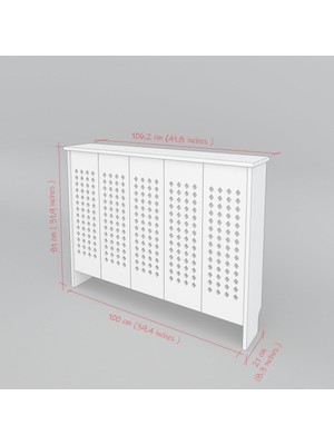 Kalorifer Petek Kaplama Dresuar (100 Cm) Petek Önü Dresuar BPKM003 (Beyaz)