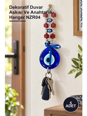 Yenilig 5 Adet Nazar Boncuğu Askılık – Dekoratif Duvar Askısı ve Anahtarlık Hanger NZR04