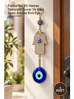 Yenilig 1 Adet Nazar Boncuğu – Fatma'nın Eli Hamsa Dekoratif Duvar ve Kapı Süsü Amulet Evil Eye