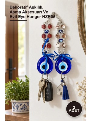 Yenilig 2 Adet Nazar Boncuğu Askılık – Dekoratif Askılık, Asma Aksesuarı ve Evil Eye Hanger NZR05