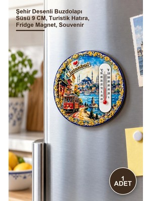 Yenilig 1 Adet Istanbul Temalı Buzdolabı Magnet – Şehir Desenli Buzdolapı Süsü 9 Cm, Turistik Hatıra, Fridge Magnet, Souvenir