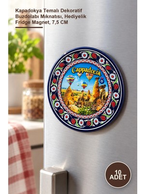 Yenilig 10 Adet Seramik Magnet – Kapadokya Temalı Dekoratif Buzdolabı Mıknatısı, Hediyelik Fridge Magnet, 7,5 cm