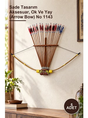 Yenilig 5 Adet Dekoratif Ok Yay – Sade Tasarım Aksesuar, Ok ve Yay (Arrow Bow) No 1143