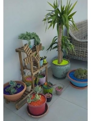 Netodak Dekoratif Vazo Taşı Renkli Saksı Taşı 5 Paket Renkli Dekoratif Taş Çakıl Taşı Kül