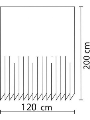 Zethome Jackline Banyo Duş Perdesi 10149 Tek Kanat 1X120X200