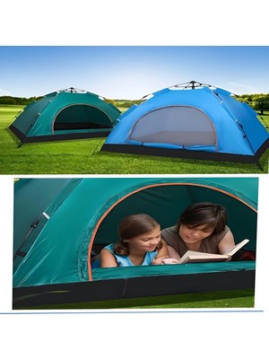Mobee 6 Kişilik Otomatik Kamp Çadırı 220 x 250 x 165 cm Otamatik Kurulum Pop-Up Aile Çadırı M