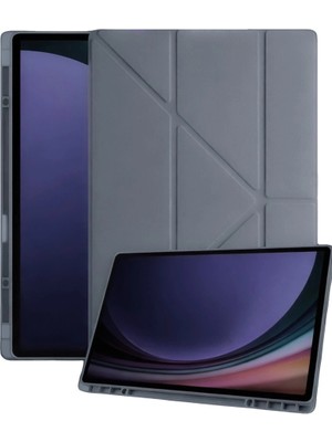 Bezos Galaxy Tab A11 Kalemlikli Mars Tablet Kılıfı - Koyu Gri