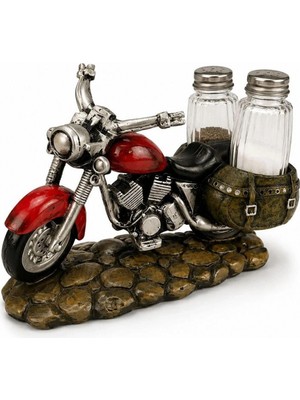 Pileli Store Polyester Motosiklet Figürlü Tuzluk Biberlik Seti ALK5614