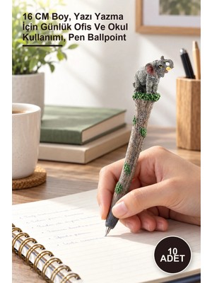 Yenilig 10 Adet Polyester Fil Tükenmez Kalem – 16 cm Boy, Yazı Yazma Için Günlük Ofis ve Okul Kullanımı, Pen Ballpoint