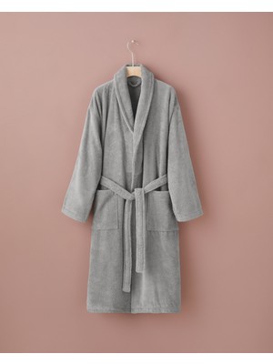 English Home Modern Line Pamuk Bornoz L-Xl Koyu Gri