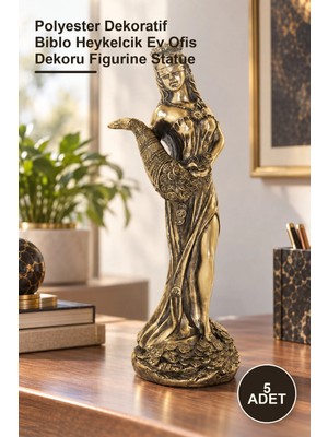 Yenilig 5 Adet Bereket Tanrıçası Fortuna Figürü – Polyester Dekoratif Biblo Heykelcik Ev Ofis Dekoru Figurine Statue