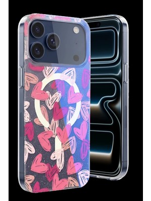 Bezos Onegif Apple iPhone 17 Pro Max Uyumlu Desina Magsafe Kapak - Desen 6