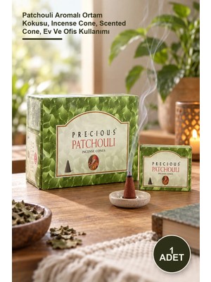 Yenilig 1 Adet Konik Tütsü – Patchouli Aromalı Ortam Kokusu, Incense Cone, Scented Cone, Ev ve Ofis Kullanımı