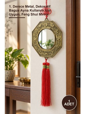 Yenilig 1 Adet Bagua Aynası – 1. Derece Metal, Dekoratif Bagua Ayna Kullanım Için Uygun, Feng Shui Mirror