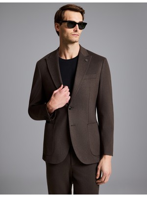 Pierre Cardin Kahverengi Slim Fit Ceket 50333428 VR029