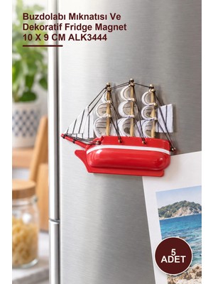 Yenilig 5 Adet Gemi Magnet – Buzdolabı Mıknatısı ve Dekoratif Fridge Magnet 10 x 9 cm ALK3444