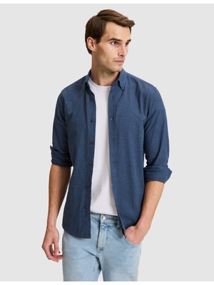 Pierre Cardin Indigo Slim Fit Uzun Kollu Gömlek 50333841 VR028