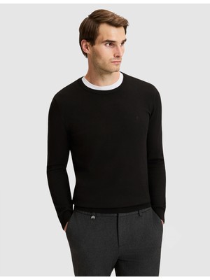Pierre Cardin Siyah Slim Fit Basic Kazak 50331501 VR046