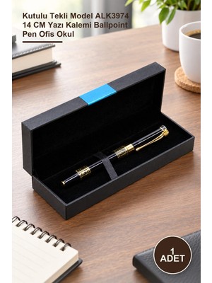 Yenilig 1 Adet Tükenmez Kalem – Kutulu Tekli Model ALK3974 14 cm Yazı Kalemi Ballpoint Pen Ofis Okul