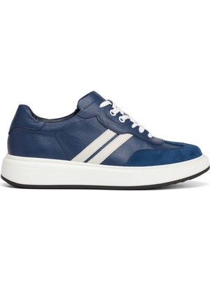 Tergan Lacivert Hakiki Deri Erkek Sneaker - E26S1AY57841-A31