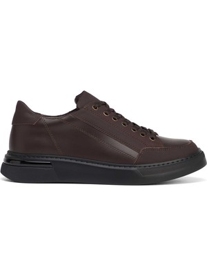 Tergan Kahverengi Hakiki Deri Erkek Sneaker - E26S1AY57848-A24