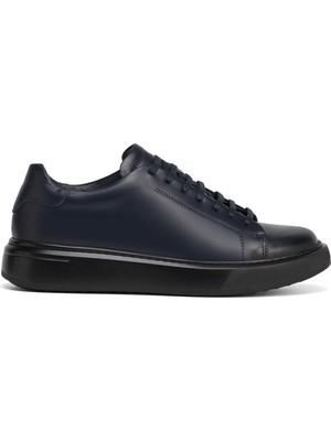 Tergan Lacivert Hakiki Deri Erkek Sneaker - E26S1AY57842-A31