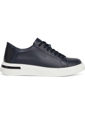 Tergan Lacivert Hakiki Deri Erkek Sneaker - E26S1AY57847-A38