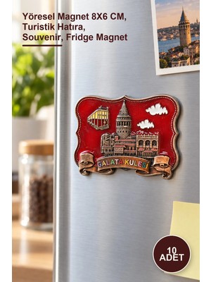 Yenilig 10 Adet Galata Kulesi Magnet – Yöresel Magnet 8x6 Cm, Turistik Hatıra, Souvenir, Fridge Magnet