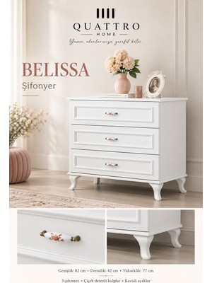 Quattro Home Belissa 3 Çekmeceli Şifonyer