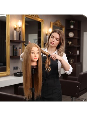 Valor Kuaför Eğitim Mankeni / Yaki + Masa Aparatı / Karamel