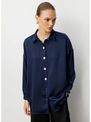 Mizalle Tunik, L, Lacivert