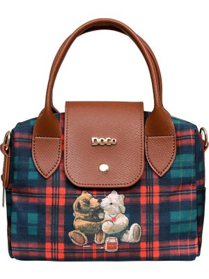 Dogo Kadın Vegan Çok Renkli Medium El Çantası - Teddy Bear Tasarım