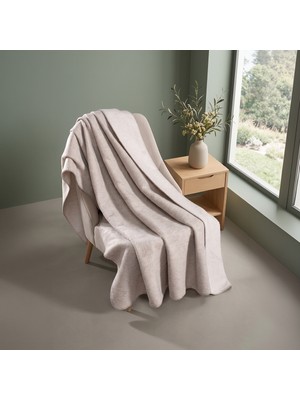 Maxstyle Sephia Tek Kişilik Battaniye Krem 150X200 cm