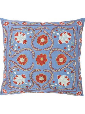 Soho Antiq Riva Çiçekli Ipek Suzani Kırlent 50X50 cm