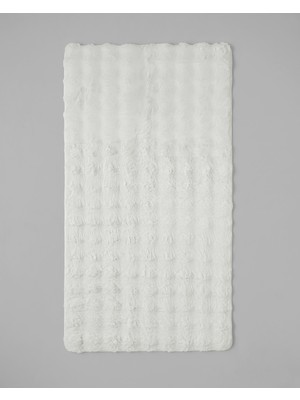 English Home Terra Pelüş Halı 80X150 cm Beyaz