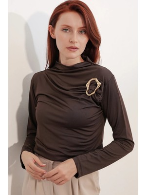 Hiccup Kadınlar Bdart Kadın Bluzu Mocha Kahvesi