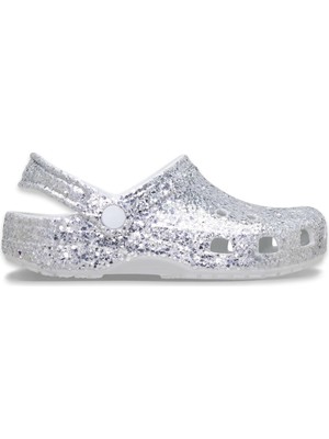 Crocs 213915 Classic Dazzle Glitter Clog K Gümüş Çocuk Terlik