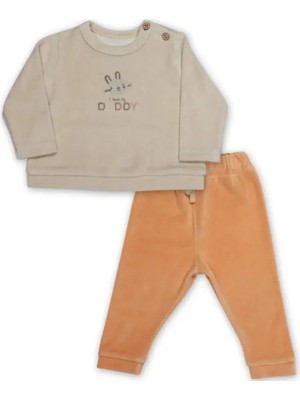 Bistyle 2li Takim Kadife I Love Daddy 14113 Bej
