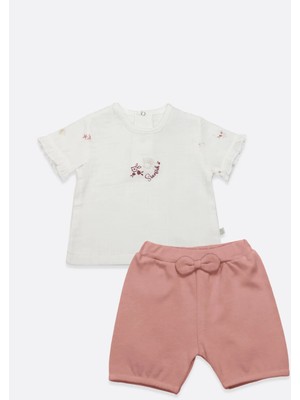 Bistyle 2li Takım Şort Müslin Starfish Wishes 14124 Pembe