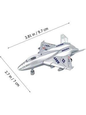 Colezium Çek Bırak Mini Metal Uçak - Gri - 1 Adet