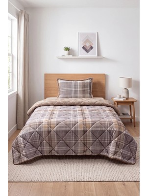 Merinos Comforter Tek Kişilik Yorgan Seti Gri