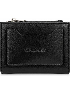 Sanmorris Unisex Fermuarlı Kartlık Çok Gözlü Kompakt Cüzdan S-2006