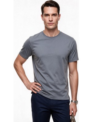 Jsco Erkek Bisiklet Yaka Rahat Kesim Pamuklu Kısa Kollu Basic T-Shirt JS2674