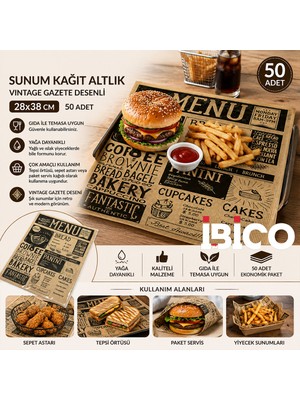 Store 50PCS Sunum Kağıt Altlık 28X38CM