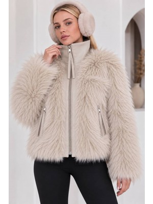 Moda Banuş Deri Garnili Lolita Kürk